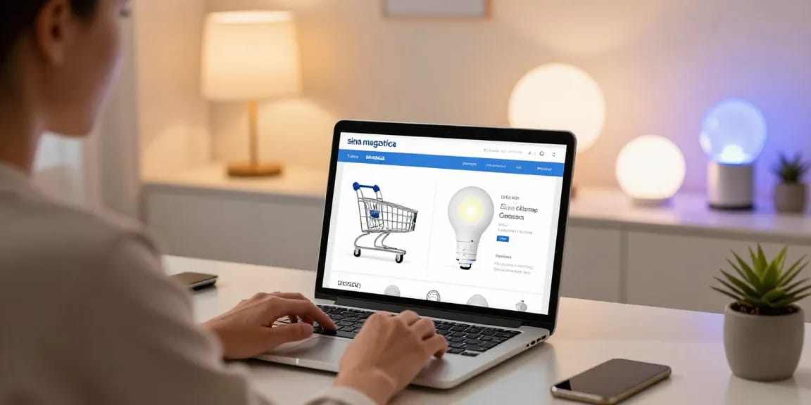 Sina magnetica showcased in an online shopping experience; discover the best LED products in e-commerce.