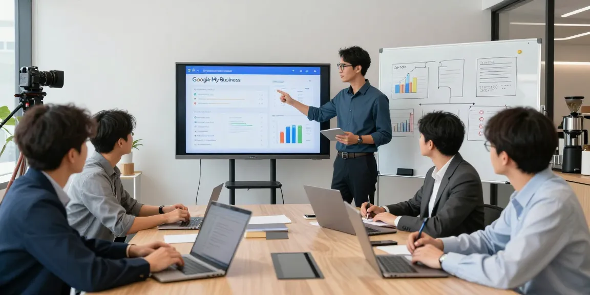 Equipo de expertos en agencia google my business colaborando en estrategias efectivas.