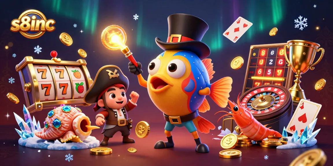 Join the fun at s8inc with the deep-sea anglerfish's glowing lure attracting golden coins in a vibrant casino scene.