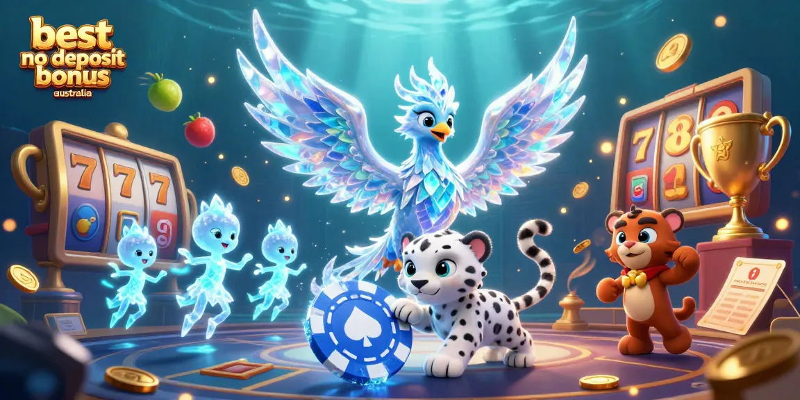Experience the best no deposit bonus Australia with vibrant 3D casino characters and dynamic game elements.