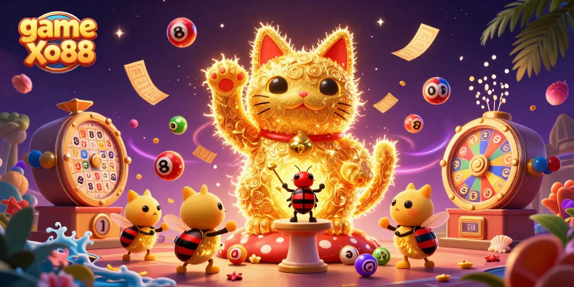 Experience game Xo88 with animated golden fireflies representing luck and fun!