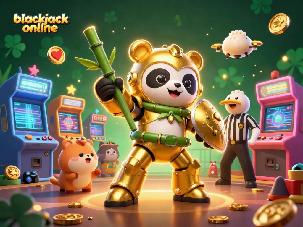 Disfruta del blackjack online en una ilustración 3D vibrante y atractiva.