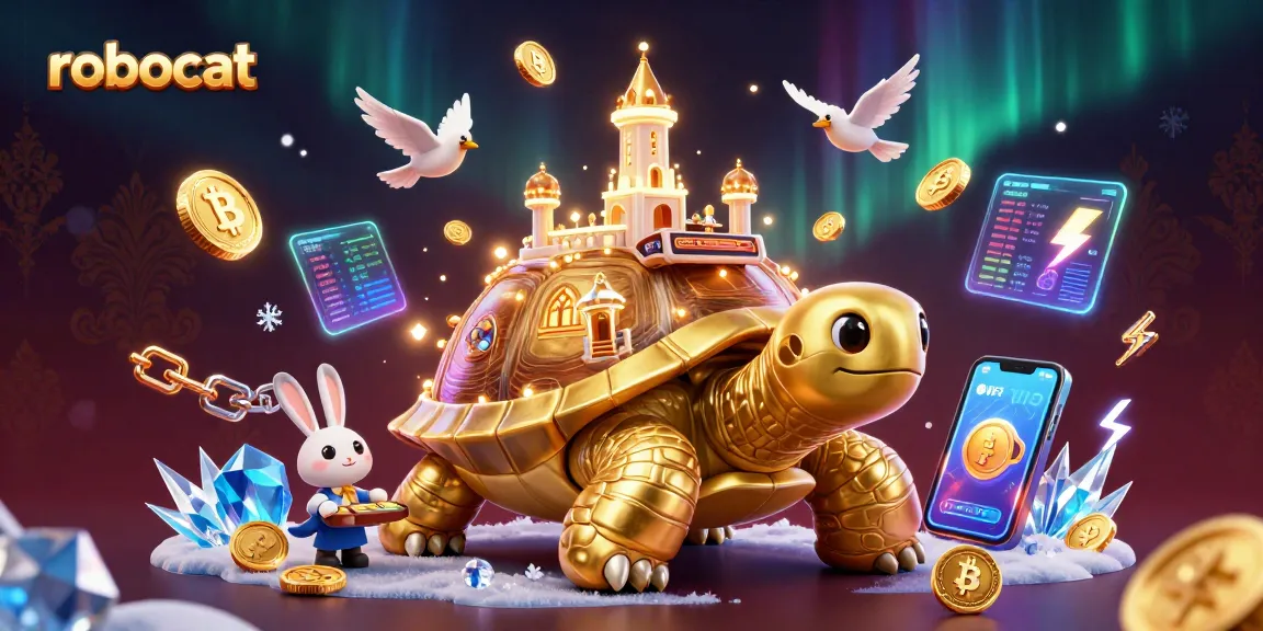 Spin the reels at Robocat Casino with a golden tortoise-themed gaming extravaganza.