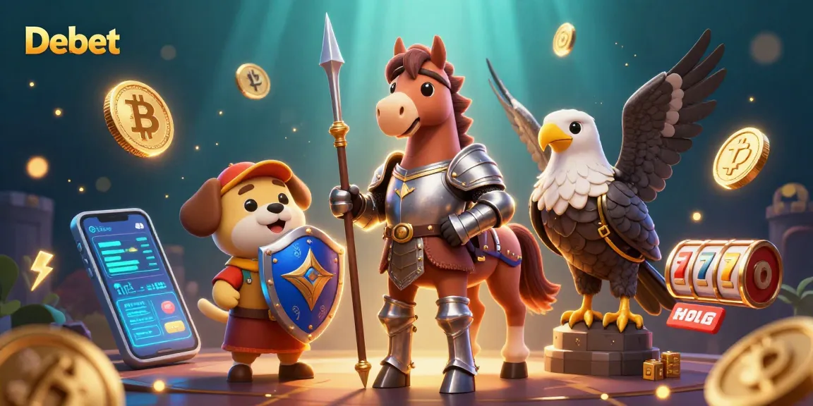 Engage with Debet's vibrant casino world through immersive gameplay and lively characters.