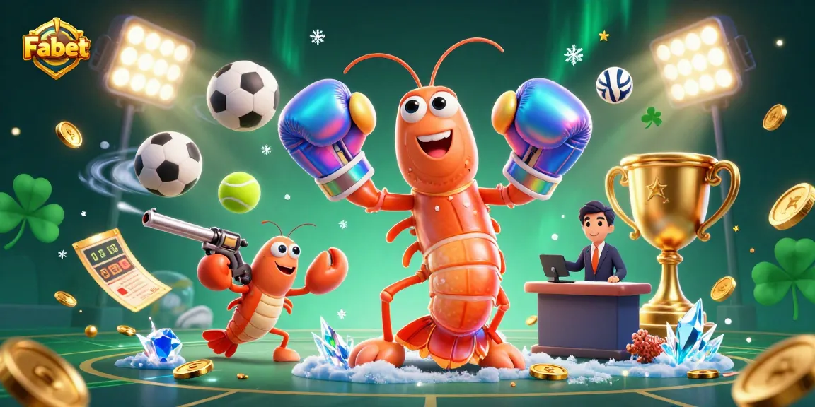 Fabet showcases a vibrant sports betting scene with 3D characters ready for action.