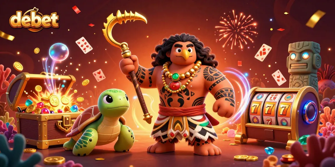 Engage with debet and win big in a vibrant casino world filled with confetti and treasures.